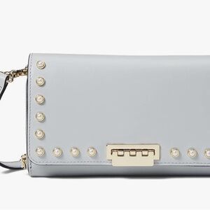 NWT Zac Posen earthette convertible wallet crossover purse. Dolphin blue.